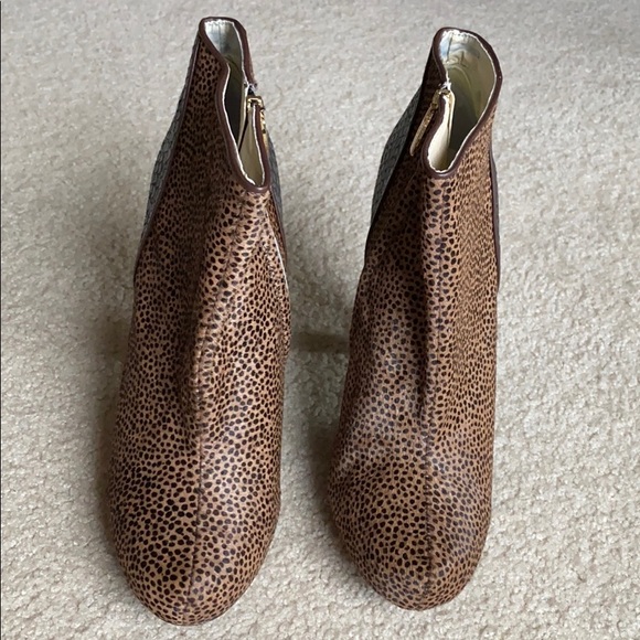 Colin Stuart animal print calf hair platform bootie - Picture 3 of 11